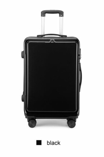 22 INCH CARRY ON LUGGAGE with FRONT POCKET and 360 Degrees Spinning Wheels-BLACK - Tips for Buyers