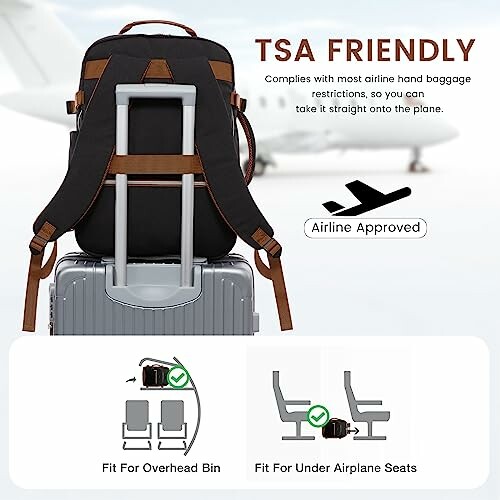 Backpack with TSA friendly design for travel.